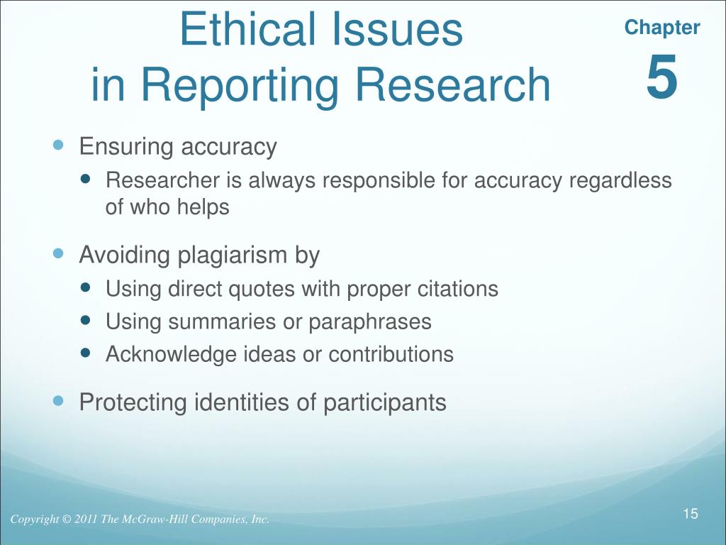 ethical reporting of research results