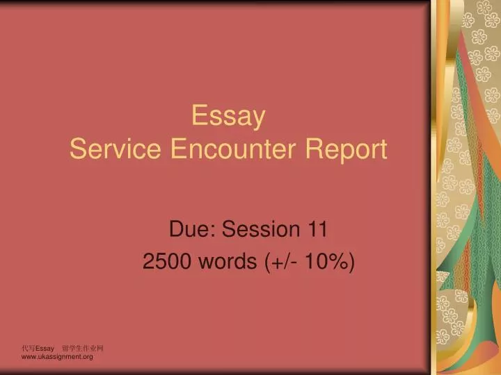 Service encounters thesis