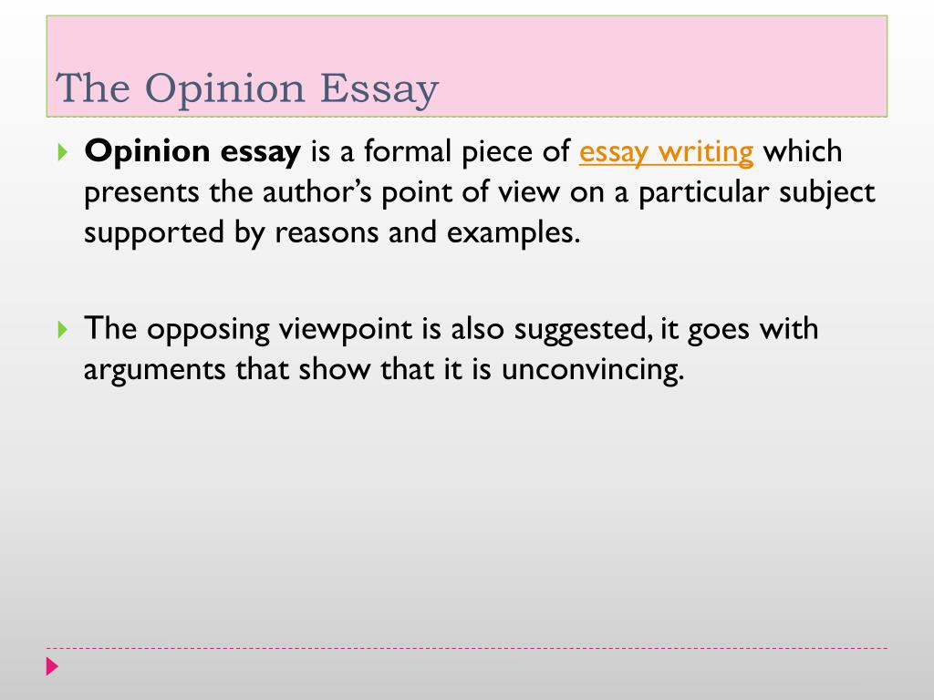 the opinion essay definition