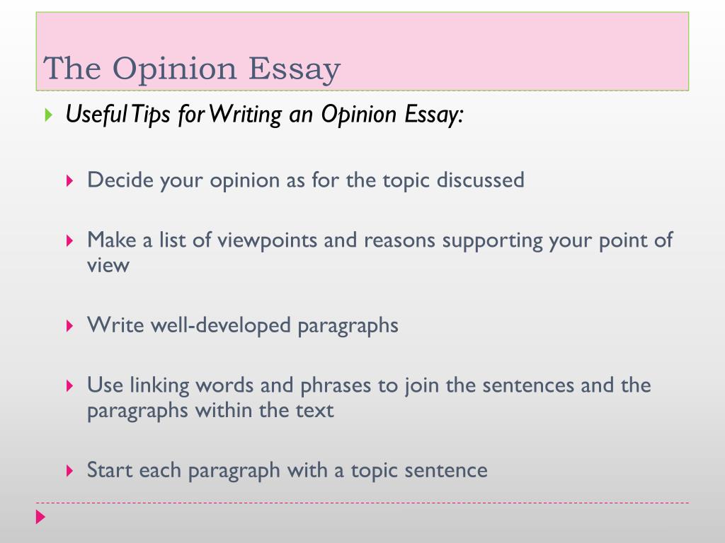 PPT The Opinion Essay PowerPoint Presentation Free Download ID 1821662
