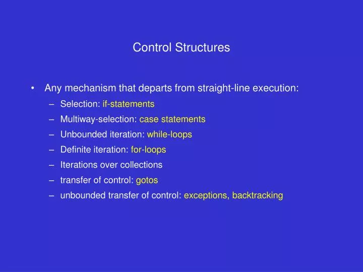 PPT - Control Structures PowerPoint Presentation, free download - ID ...
