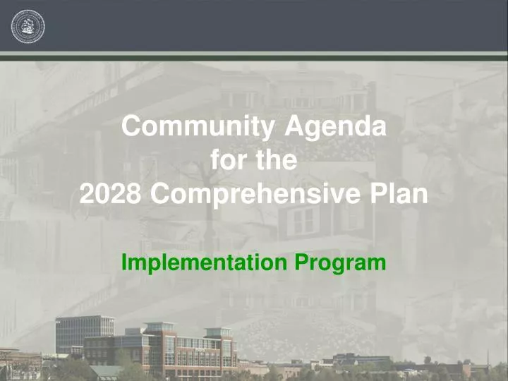 Community Agenda For The 2028 Comprehensive Plan N 