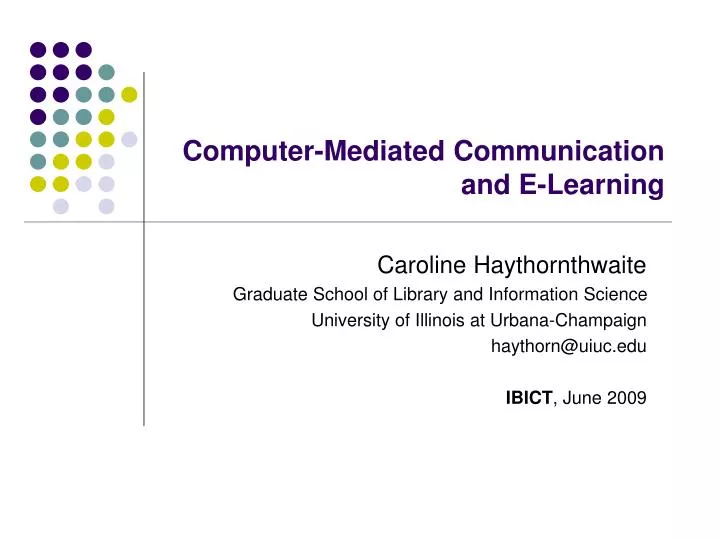 computer mediated communication in education