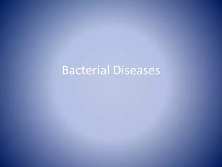 bacterial diseases n.
