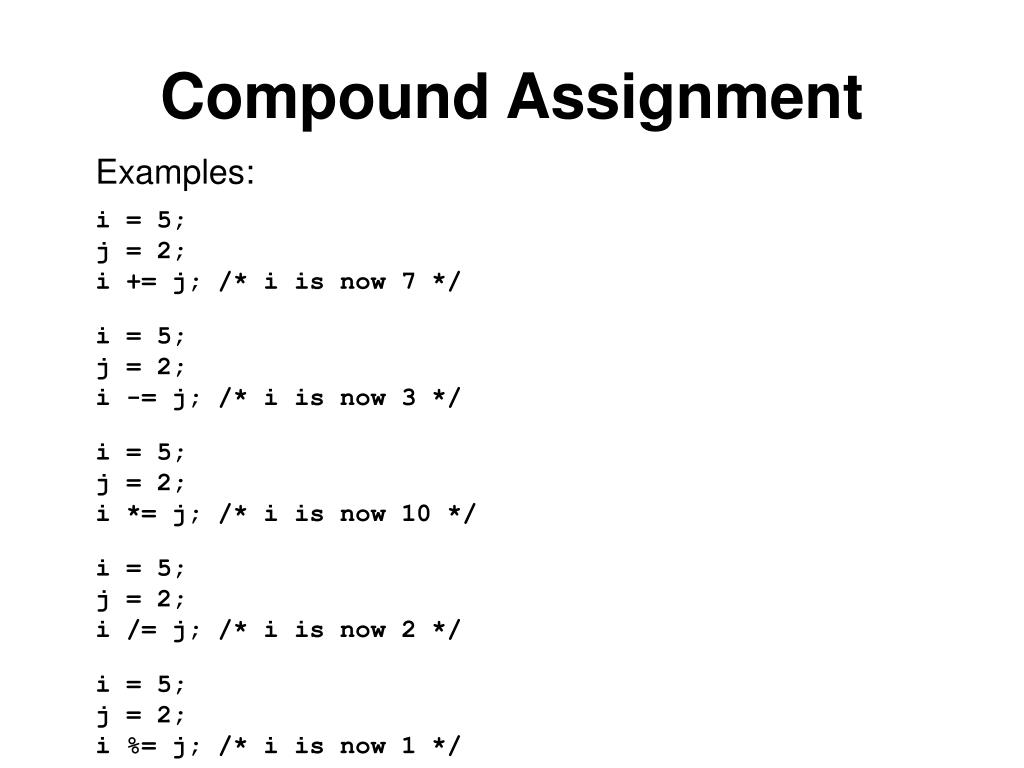compound assignment expression