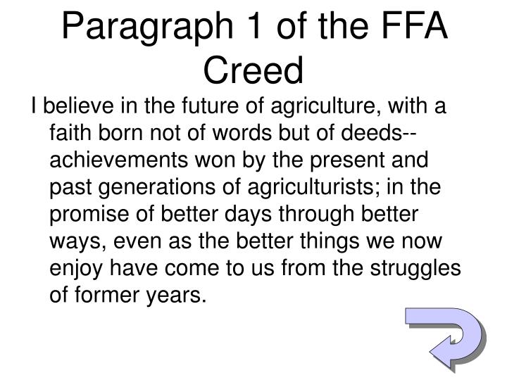 PPT Learning The FFA Creed PowerPoint Presentation ID 1823535