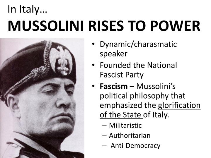 an analysis of mussolinis rise to power Hitler & mussolini's rise to power comparison hitler and mussolini made use of the great depression during the 1930’s to rise to power. an analysis of mussolinis rise to power Hitler & mussolini's rise to power comparison hitler and mussolini made use of the great depression during the 1930’s to rise to power.