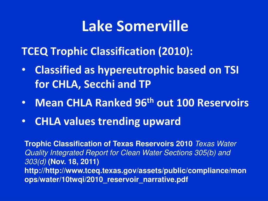 PPT Characterization of Lake Somerville Water Quality PowerPoint