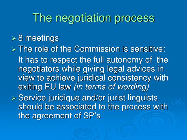 the negotiation process the negotiation process