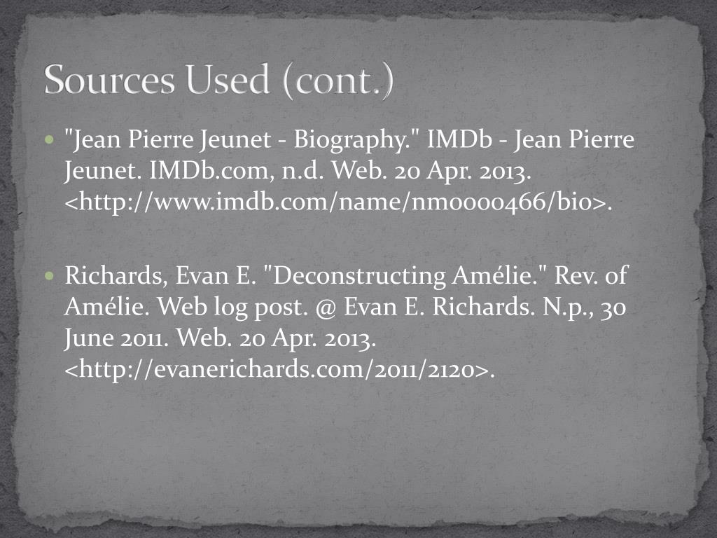 PPT - Jean-Pierre Jeunet PowerPoint Presentation, free download - ID:1824412