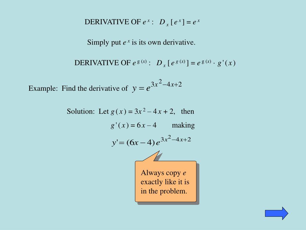 PPT - Calculating the Derivative Continued PowerPoint Presentation ...