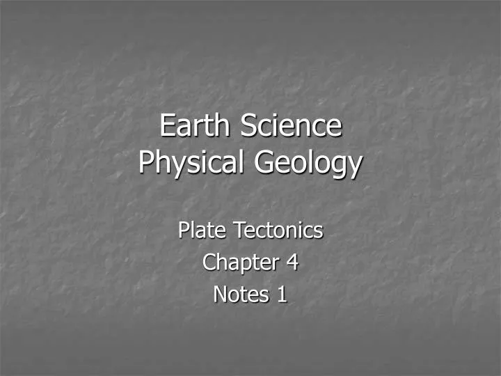 earth science physical geology n.