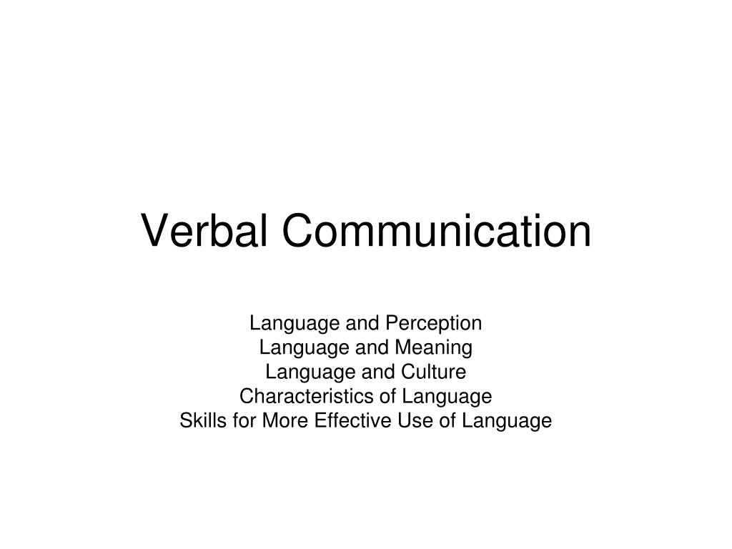 Communication pictures of verbal 4 Types