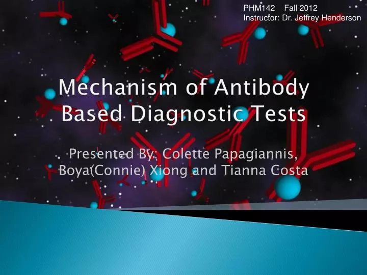 mechanism of antibody based diagnostic tests n.