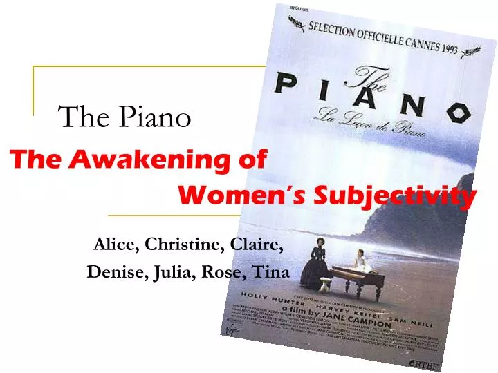 the piano the awakening of women s subjectivity n.