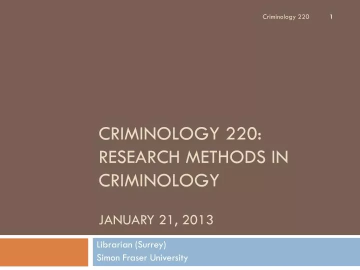 criminology dissertation methodology