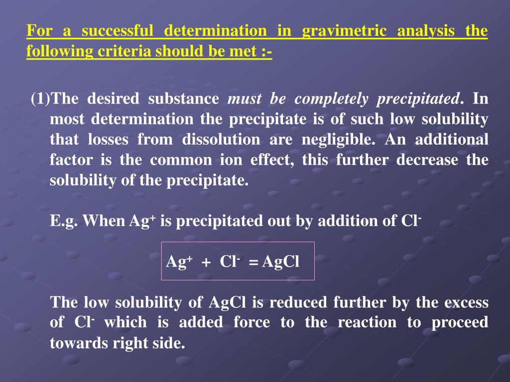 PPT - ERT207 Analytical Chemistry Gravimetric Analysis and ...