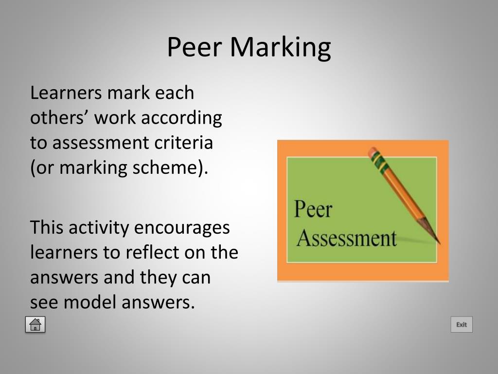 1 mark each. Peer marking. Предложения с each other. Peer Assessment title. Learning Mark.
