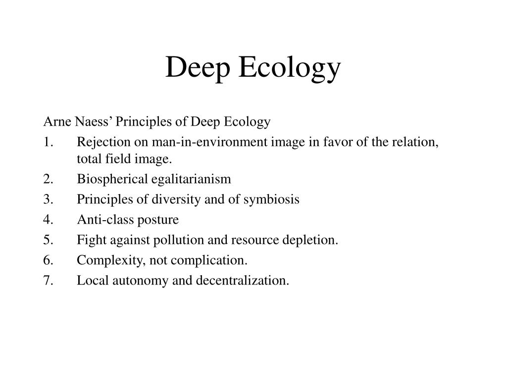 thesis on deep ecology