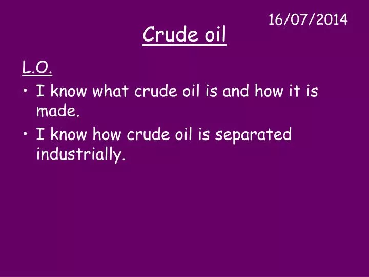 crude oil n.