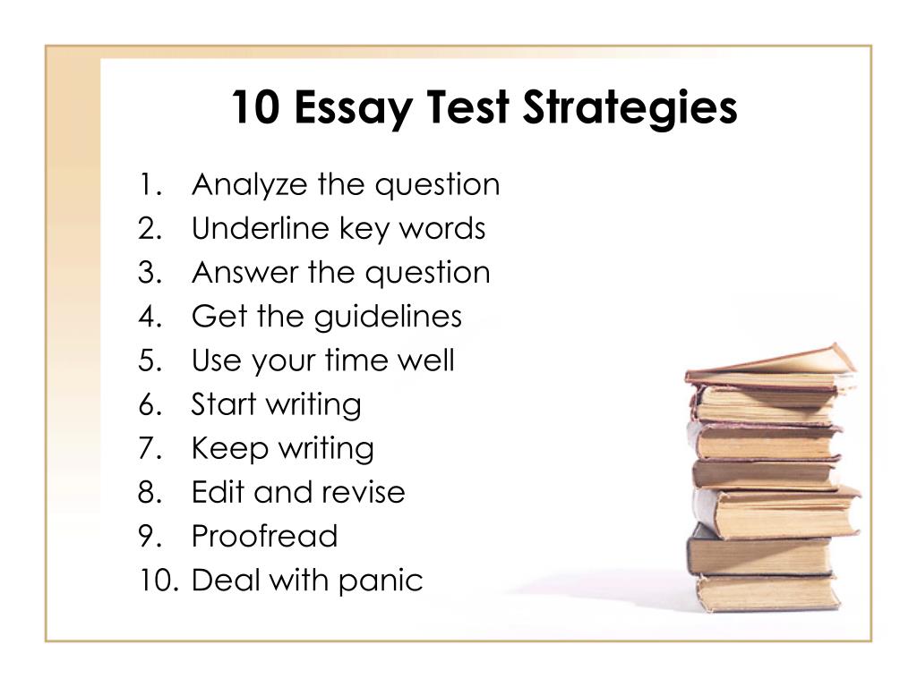 strategies for essay test questions