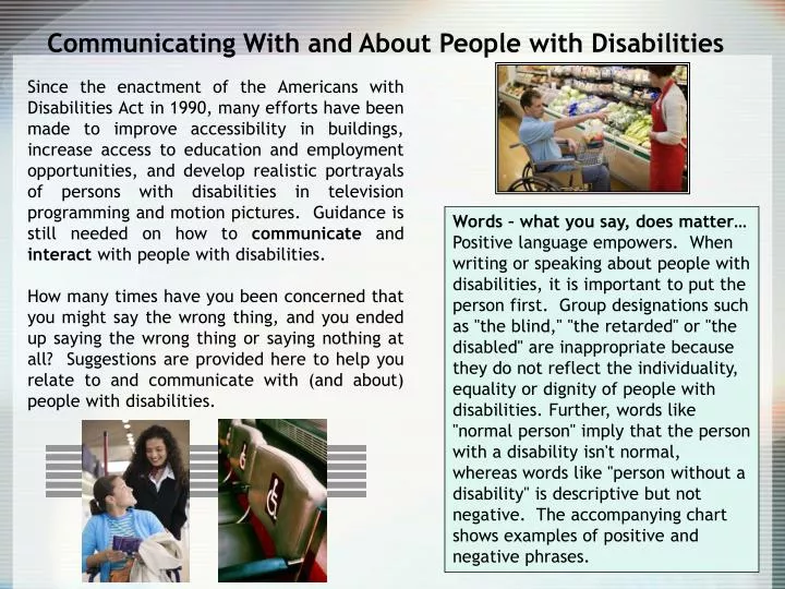 how people with disabilities are viewed What is your view on disabled people while there are some disabilities that the people are just amazing like downs syndrome and autism. how people with disabilities are viewed What is your view on disabled people while there are some disabilities that the people are just amazing like downs syndrome and autism.