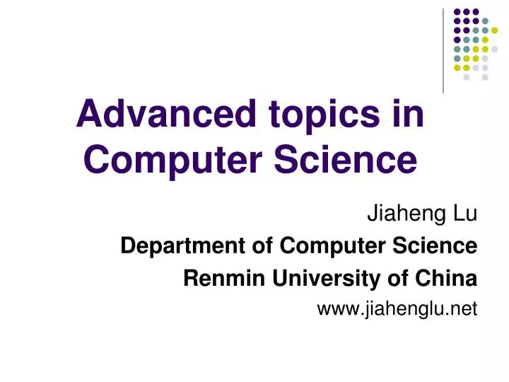latest topics for presentation in computer science