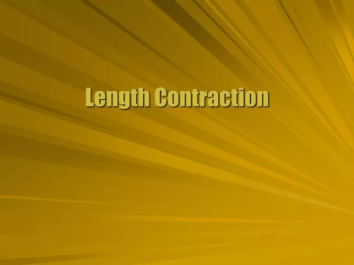 length contraction n.