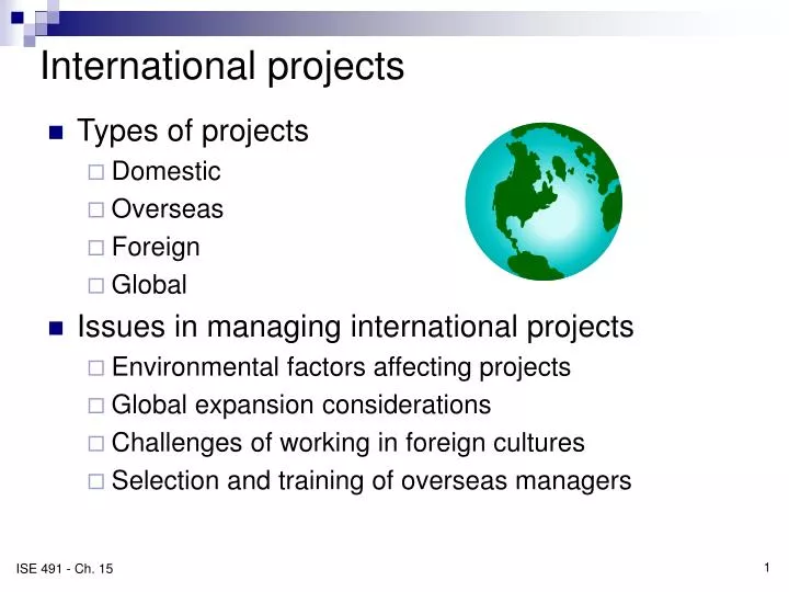 international projects meaning