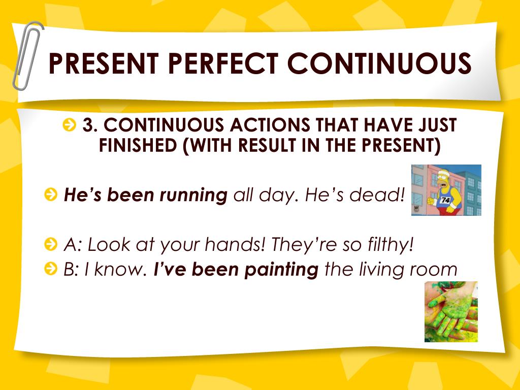 present perfect present perfect continuous presentation