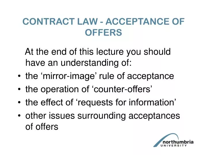 acceptance in contract law essay