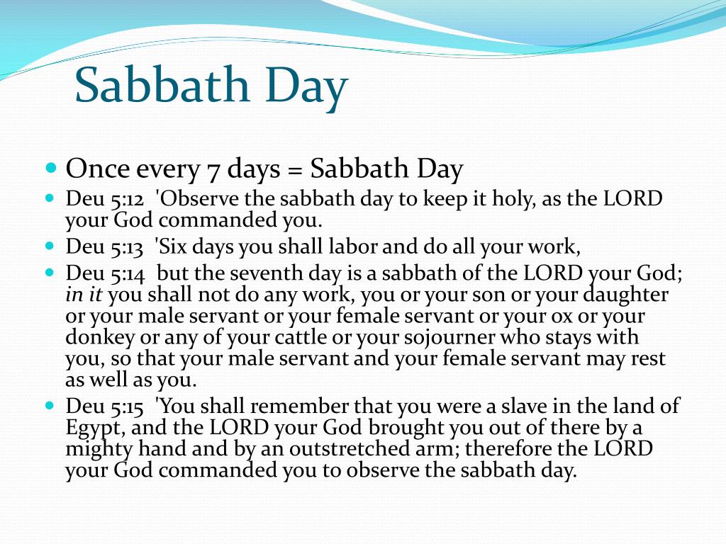 PPT The Sabbath PowerPoint Presentation, free download ID1830711