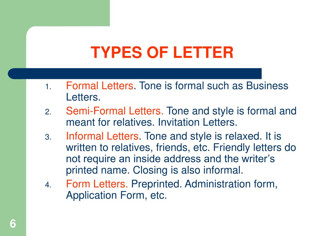 business letter writing powerpoint presentation