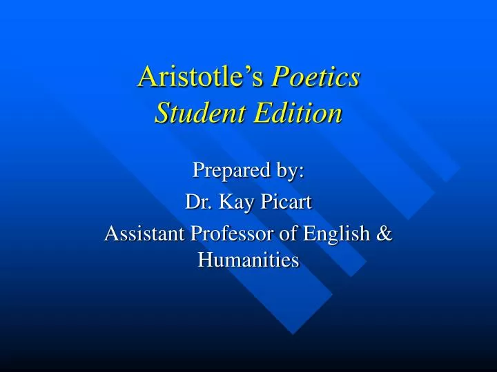 aristotle s poetics student edition n.
