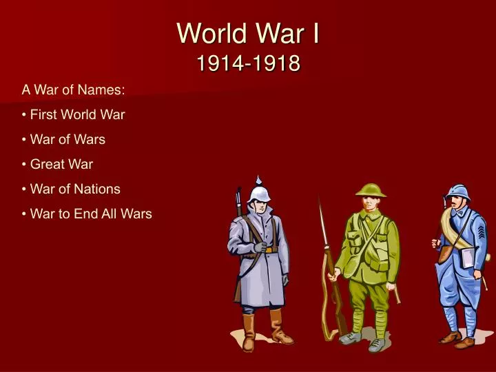 world war 1 presentation slideshare