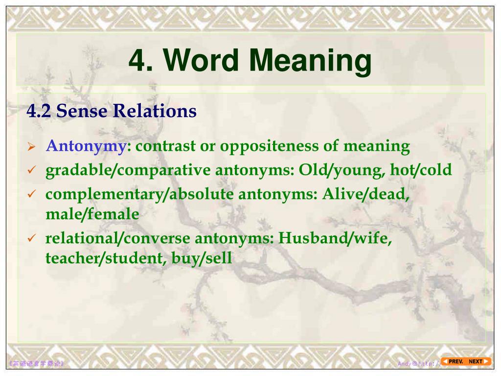 Word meaning problem. The meaning of the Word. Gradable antonymy. Word meaning presentation. Word meaning in Semantics.