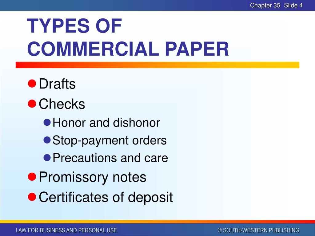 define the term commercial paper
