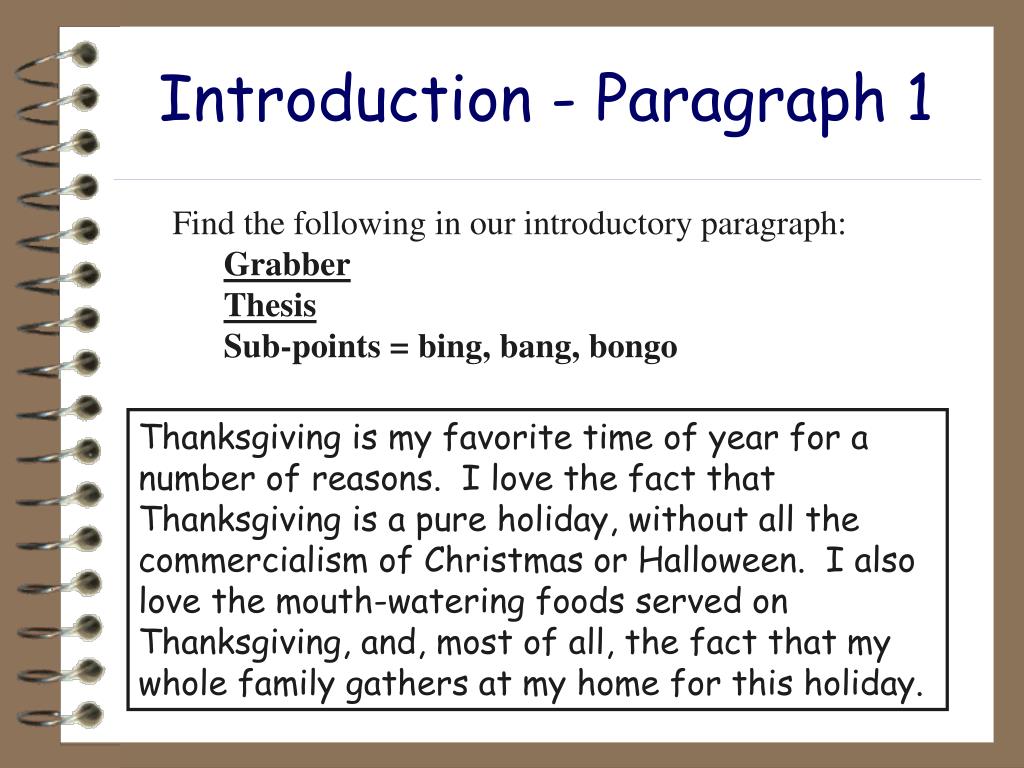 thanksgiving paragraph