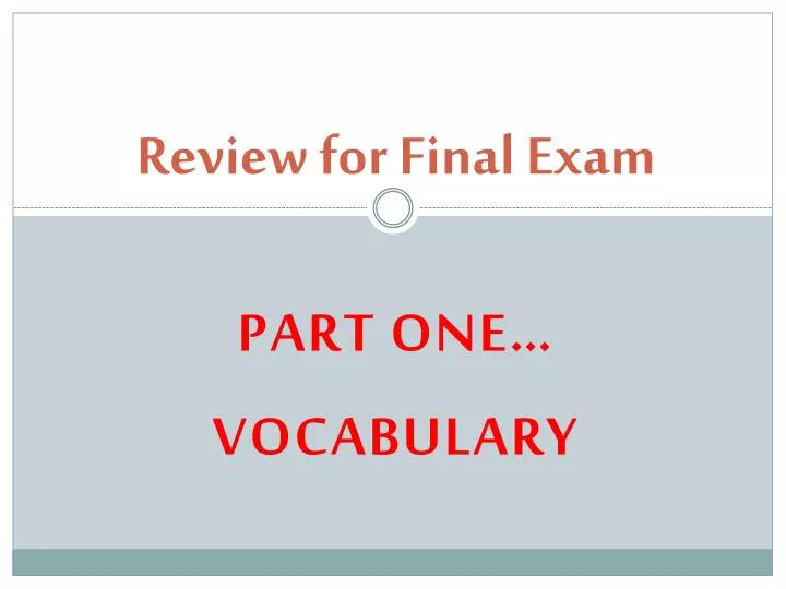 review for final exam n.