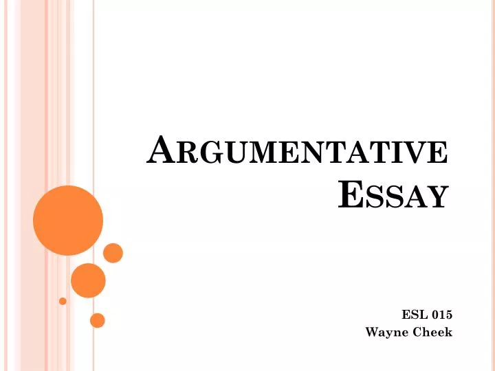 argument essay presentation