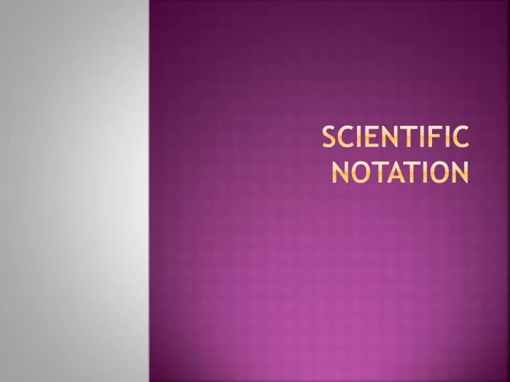 scientific notation n.