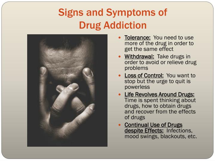 presentation for drug addiction