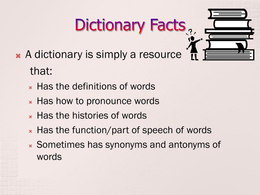 dictionary presentation on