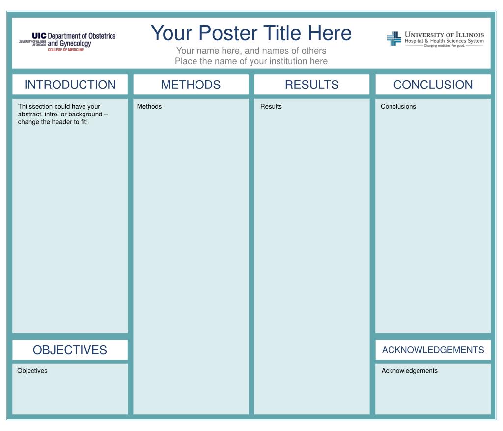 PPT - RESEARCH POSTER TEMPLATES to help communicate OB/Gyn research A ...