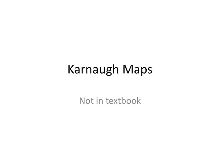 karnaugh maps n.