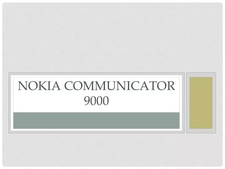 nokia communicator 9000 n.