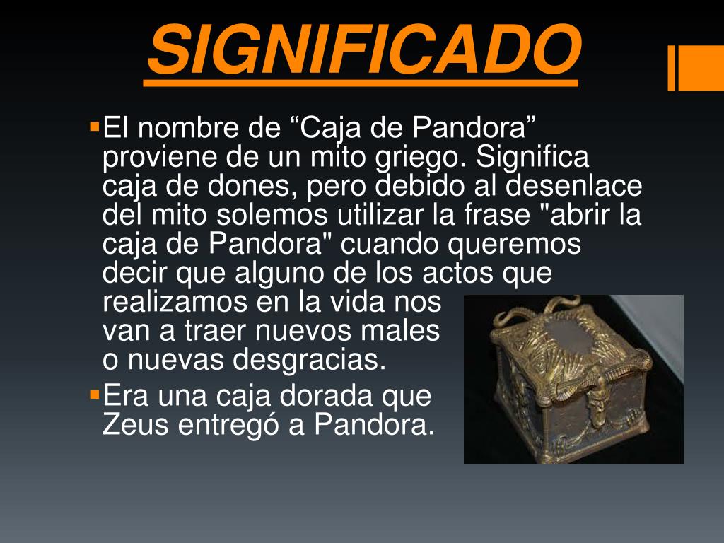 PPT - LA CAJA DE PANDORA PowerPoint Presentation, free download - ID:1838594