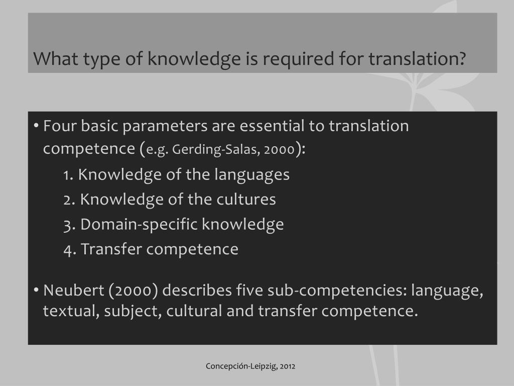 PPT - Translation competence: a fundamental principle in translation ...