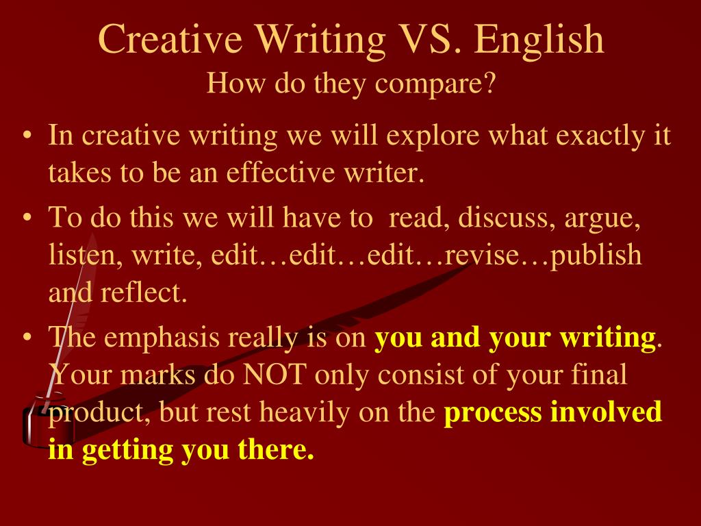 creative writing vs english major reddit