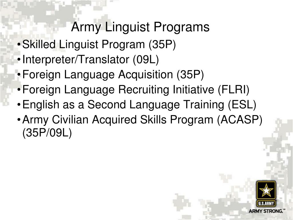 army linguist requirements
